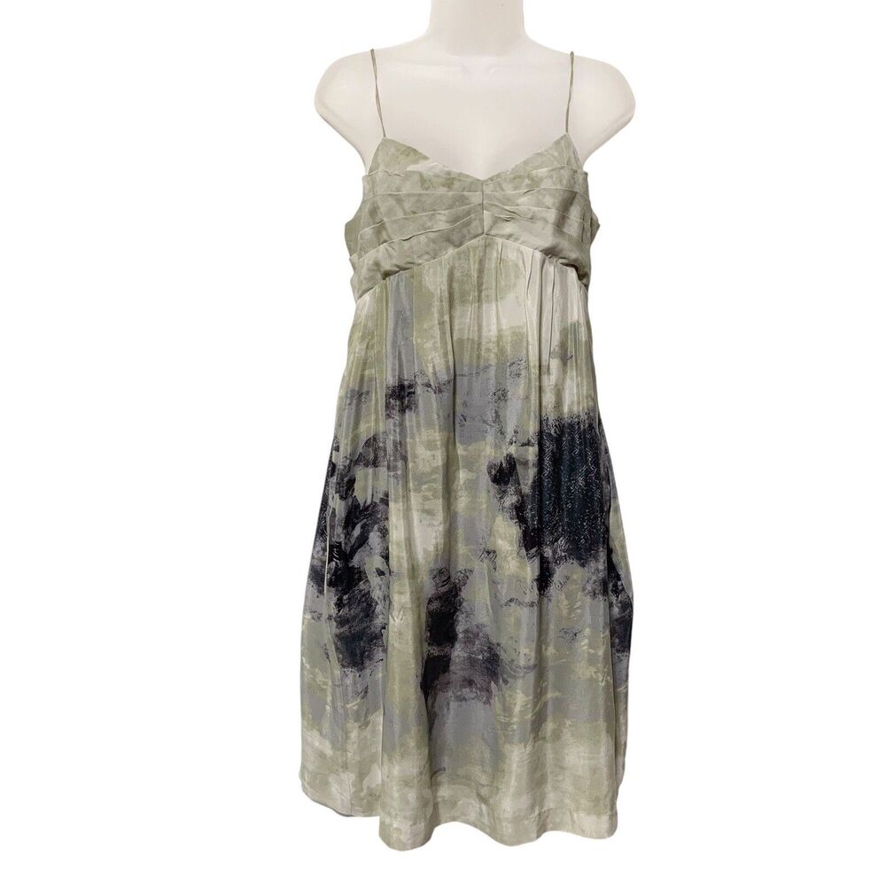 Anthropologie Fei Silk Dress Abstract Print Size 8